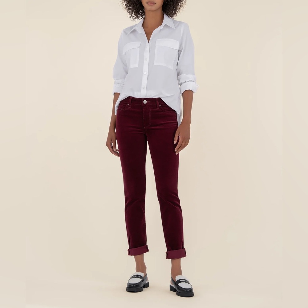 Kut from the Cloth Catherine Corduroy Maroon Jeans, size 8